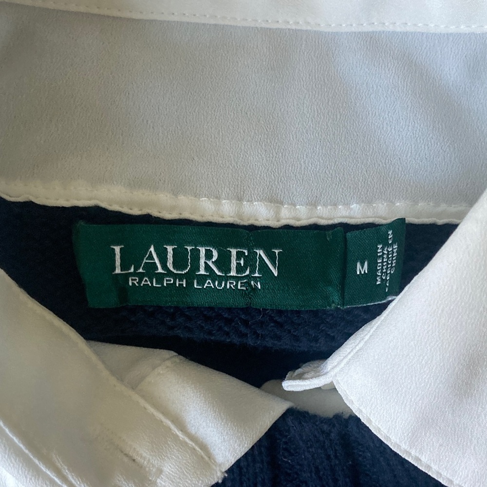 Ralph Lauren blue and White Striped Crewneck Sweater - Picture 4 of 11